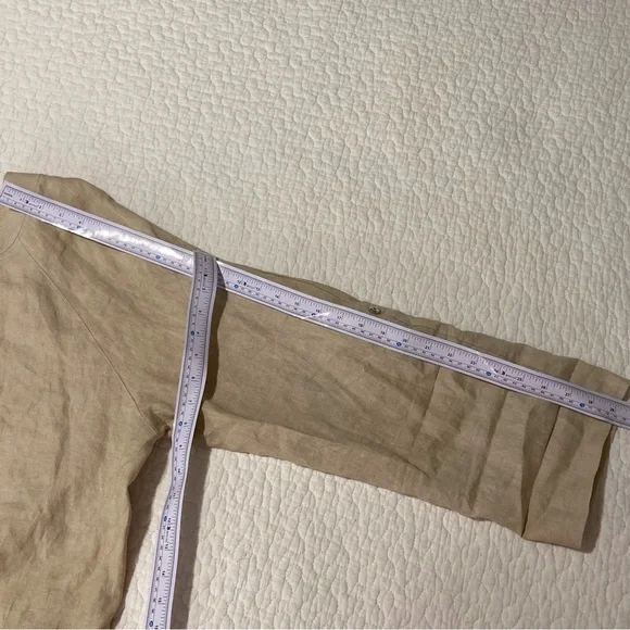 Neiman Marcus Exclusive 100% Linen Jacket | Snap Closure | Bold Buttons - Picture 4 of 11